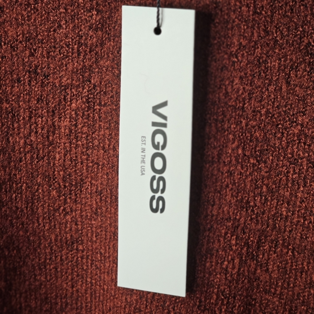 NWT Vigoss Burgundy Crew Neck Pullover Sweater Large - Picture 8 of 8